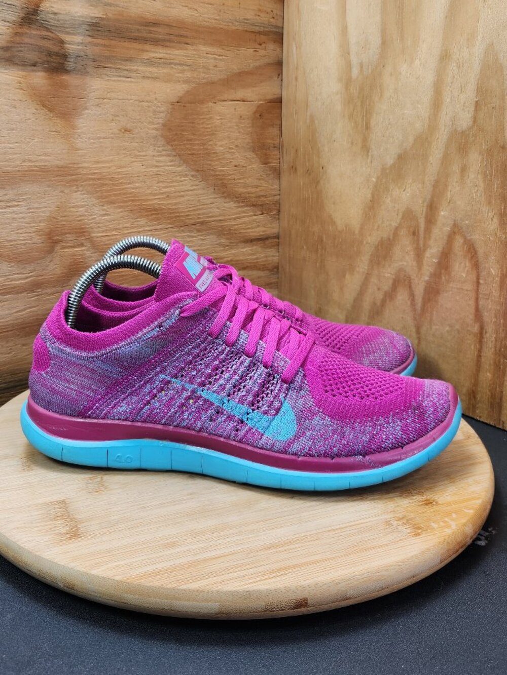 Nike Free Free 4.0 Flyknit Womens Running Shoes Sneakers Size 10